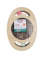 INTERAKTIVNÍ HRAČKA PRO KOČKY KARTONOVÉ DŘEVĚNÉ KULIČKY 2 KS 36X25X5CM