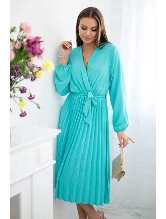 Šaty se svázaným plisovaným lemem mincovna