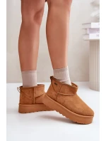 Nízké Sněhule Na Platformě Big Star OO274A098 Camel