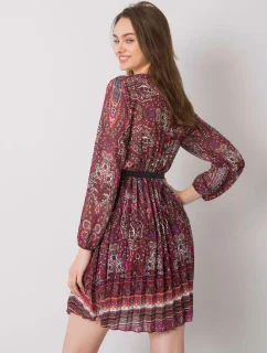 Šaty DHJ SK 10201.93P kaštanová