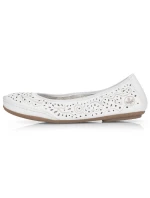 Kožená pohodlná polobotka Rieker W RKR649 bílá