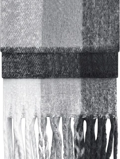 Beechfield B 494R Šála "Fluffy Check" 53.494R grey check