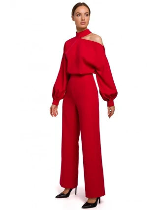 M528 Kombinéza s biskupskými rukávy - červená M528 Kombinéza s biskupskými rukávy - červená