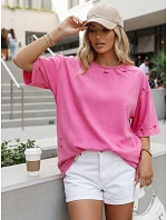 Dámské bavlněné tričko AYUBAS růžové FashionStreet RY2638
