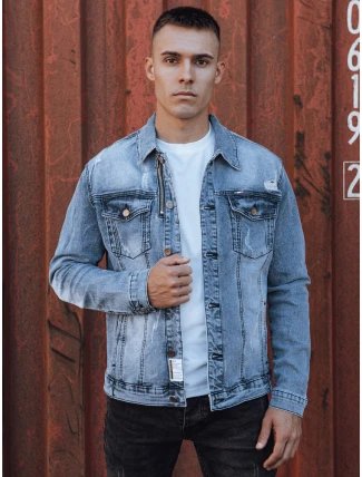 Pánská modrá džínová bunda FashionStreet TX4852 Pánská modrá džínová bunda FashionStreet TX4852