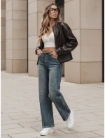 Dámské džínové kalhoty s širokými nohavicemi modré FashionStreet UY2788