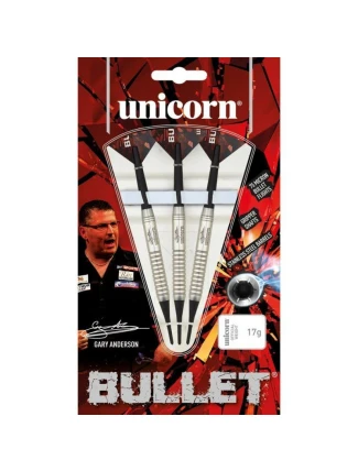 Šipky Unicorn Bullet z nerezové oceli s měkkým hrotem - Gary Anderson 16g:23520|18g:23521