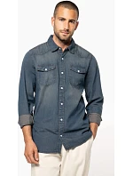 Kariban K 519 Denim košile s dlouhým rukávem 20.K519 blue jean Kariban K 519 Denim košile s dlouhým rukávem 20.K519 blue jean