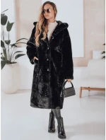 Dámský kožich HELLOCHIC dlouhý černý FashionStreet TY4986 Dámský kožich HELLOCHIC dlouhý černý FashionStreet TY4986