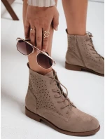 Dámské béžové ažurové boty FashionStreet ZY1045