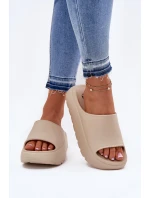 Pěnové Dámské Pantofle Na Platformě Béžové Xalvania