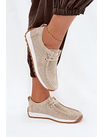 Dámské polobotky z přírodního semiše béžové Amela