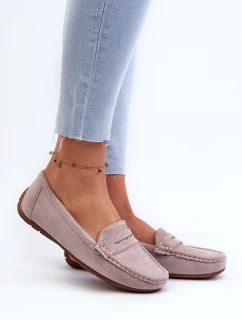 Dámské semišové mokasíny fialové Lenvie