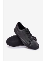 Pánské Klasické Nízké Tenisky Z Eko Kůže Big Star NN174252 Černé