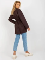 Dámský kabát LK PL 509128 .19 tmavě hnědá - FPrice Dámský kabát LK PL 509128 .19 tmavě hnědá - FPrice