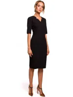 M455 Šaty s výstřihem do V - červené M455 Šaty s výstřihem do V - červené