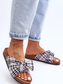 Dámské Skluzavky S Mašlí Na Platformě Šedá Vero