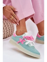 Nízké Dámské Sportovní Boty V Leopardím Mintově-Růžové Zelevelis