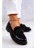 Elegantní lakované mokasíny Mokasíny černé Belize