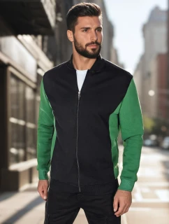 Pánská mikina na zip se stojáčkem černá FashionStreet BX5908