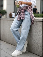 Dámské džíny baggy fit volného střihu modré FashionStreet UY2925