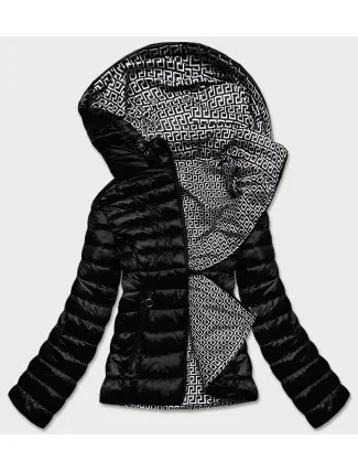 Černá dvouvrstvá dámská prošívaná bunda (B9775-1) Černá dvouvrstvá dámská prošívaná bunda (B9775-1)