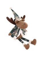 VÁNOČNÍ DEKORATIVNÍ SOBI HNĚDÍ 35+20CM