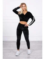 Velurová souprava s nápisem Queen black