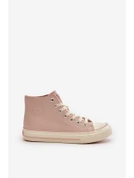 Dámské Tenisky Zateplené Z Eko Kůže Růžové Big Star OO274933 Dámské Tenisky Zateplené Z Eko Kůže Růžové Big Star OO274933