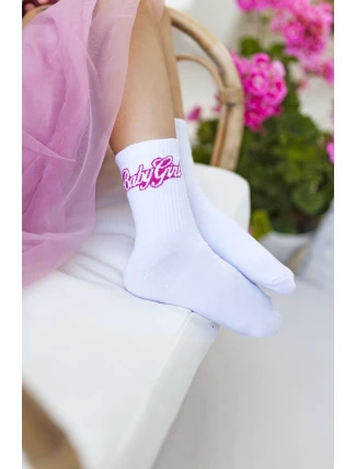 Dětské Ponožky Mládežnické Baby Girl Bílé