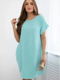 Šaty s kapsami světle mátová