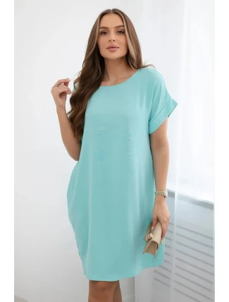 Šaty s kapsami světle mátová