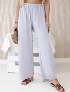 Kalhoty se širokými nohavicemi šedý