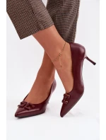 Lodičky S ozdobou Eko Kůže Bordó Fivara