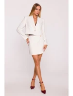 M853 Oříznuté sako - krémové