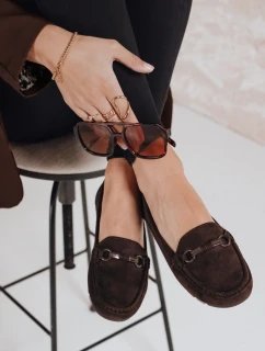 Dámské semišové hnědé mokasíny FashionStreet ZY1179