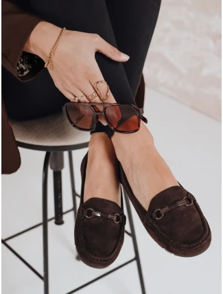 Dámské semišové hnědé mokasíny FashionStreet ZY1179