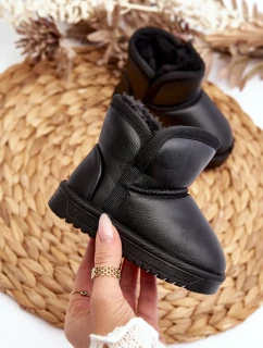 Dětské zimní boty s podšívkou z kožešiny černé Benigna