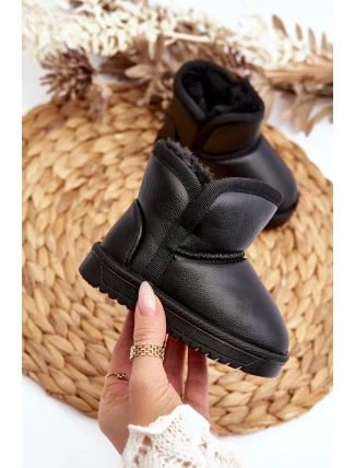 Dětské zimní boty s podšívkou z kožešiny černé Benigna Dětské zimní boty s podšívkou z kožešiny černé Benigna