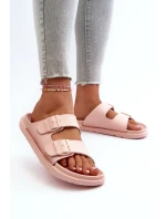 Dámské lehké pěnové pantofle s přezkami Big Star růžová Dámské lehké pěnové pantofle s přezkami Big Star růžová