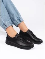 Komfortní dámské polobotky černé platforma Komfortní dámské polobotky černé platforma