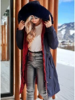 Dámská zimní bunda TRENDNEL s oboustrannou kapucí tmavě modrá FashionStreet TY4590