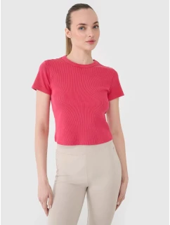 Dámské žebrované tričko 4F 4FRSS25TTSHF2696-54S