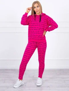 Fuchsiová sada s potiskem