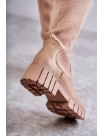 Dámské vysoké boty Workers Béžová Austin