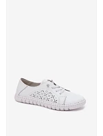 Otevřené polobotky z přírodní kůže Flaria