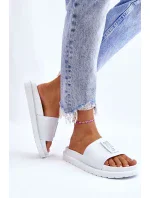 Dámské pantofle Big Star - bílé