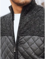 FashionStreet pánská prošívaná tmavě šedá bunda TX4577