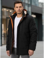 Pánská zimní bunda s kapucí černá FashionStreet TX4992
