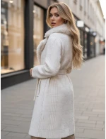 Dámský kožich béžový FashionStreet TY5278z Dámský kožich béžový FashionStreet TY5278z